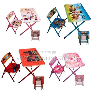 Foldable Kids Table and Chairs - Cartoon Activity
