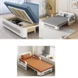 Folding Sofa Bed with Pillow and Wheels - 1