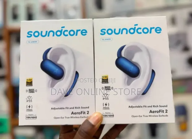 Soundcore AeroFit 2 Open-Ear Wireless Earbuds - Blue - 1