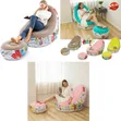 Inflatable Lounge Chair with Foot Cushion - Graffiti Pattern - 1