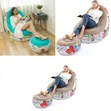 Inflatable Lounge Chair with Foot Cushion - Graffiti Pattern - 2