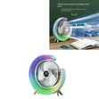 Desktop 5-Light Mini Fan with LED Lighting Rechargeable - 2
