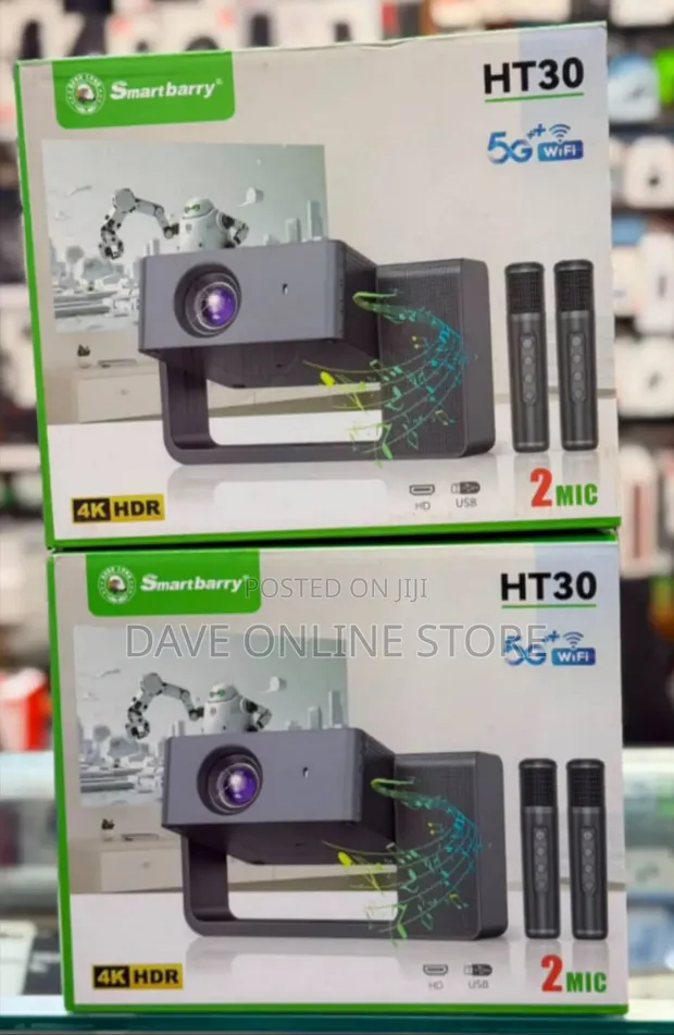 Smartbarry HT30 Projector with 2 Microphones - 1