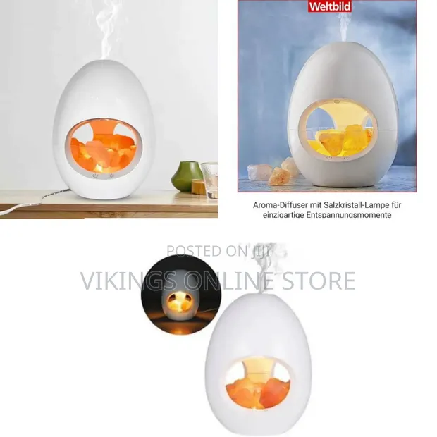 All-in-One 24V Crystal Himalayan Salt Rock Lamp & Ultrasonic Diffuser - 1