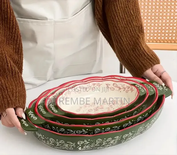 4pc Vintage Bohemian Lasagna / Bakeware Set - 1