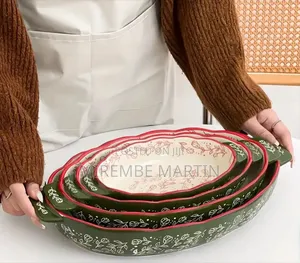 4pc Vintage Bohemian Lasagna / Bakeware Set