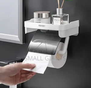 Toilet Roll Holder with Shelf