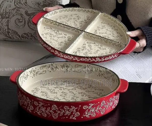 2pc Round Bohemian Lasagna/Baking Tray Set - 1