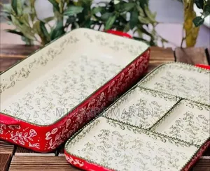 2pc Rectangular Bohemian Lasagna/Baking Tray Set