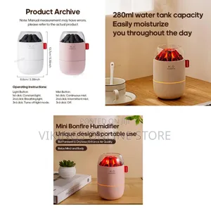 280ml USB Portable Mini Humidifier with Night Light