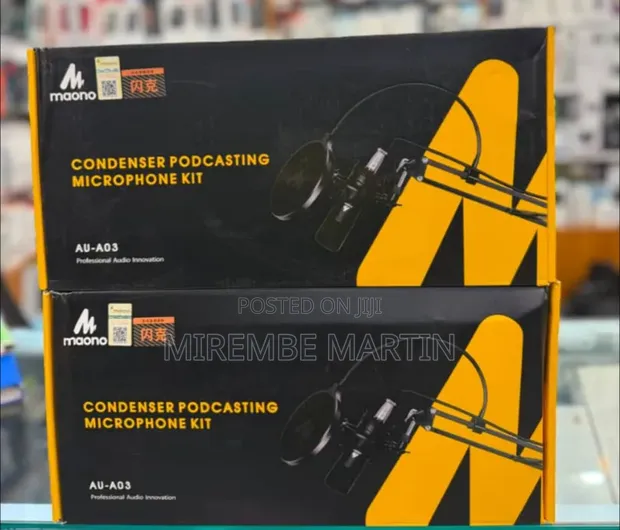 Maono AU-A03 Condenser Microphone Kit with Boom Arm - 1
