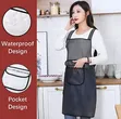 Transparent Waterproof Kitchen Apron with Large Pockets - 1