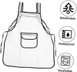 Transparent Waterproof Kitchen Apron with Large Pockets - 2
