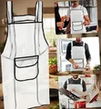 Transparent Waterproof Kitchen Apron with Large Pockets - 3