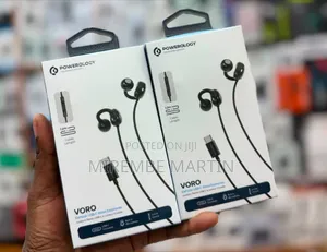 Powerology Voro Earhook USB-C Wired Earphones - Black