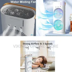 Portable Double Ended Spray Fan with Cooler - USB Rechargeable