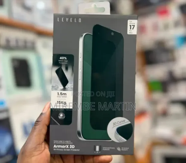 Levelo ArmorX 3D Privacy Screen Protector for iPhone 17 Pro Max - 1