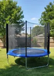 8ft Kids' Trampoline with Safety Enclosure Net - 1