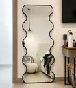 Curved Full Length Mirror - Black - 1
