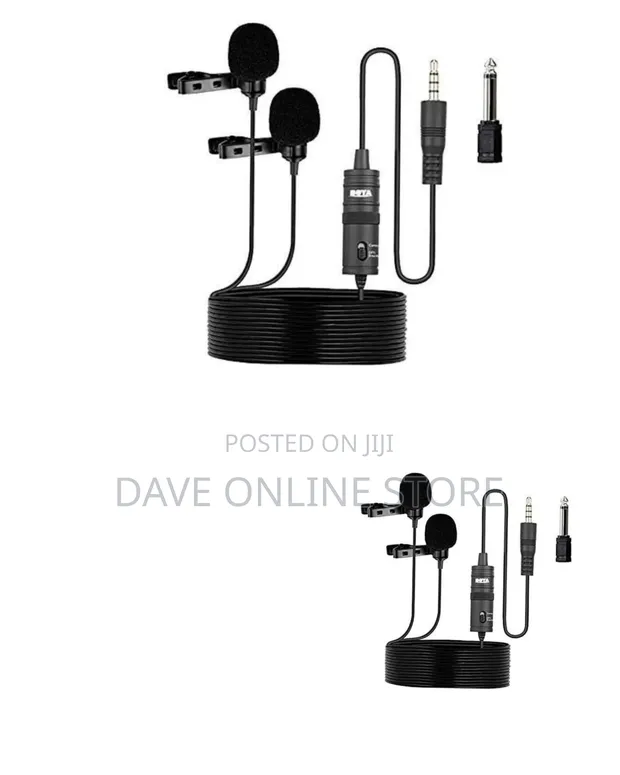 BOYA BY-M1DM Dual Omnidirectional Lavalier Microphone - 1