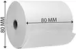 POS Receipt Thermal Roll Paper (80x80mm, 50 Rolls/Box) - 1