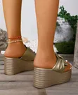 Women's Wedge Platform Shoes - 4