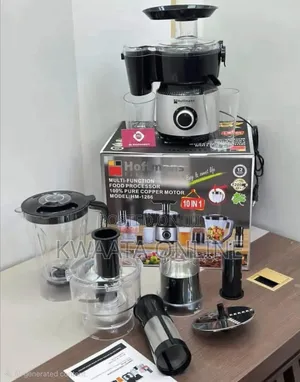 Hoffman 10-in-1 1200W Food Processor with Unbreakable Jar