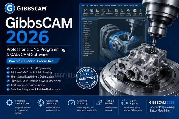 GibbsCAM 2026 Professional CNC Programming & CAD/CAM Software - 1