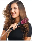 Durable Pink & Black Simply Straight Ceramic Hair Brush - 2