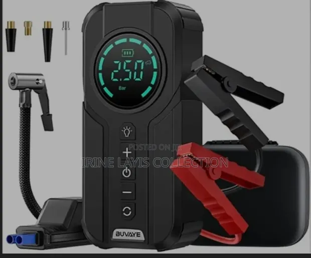 4-in-1 Portable Car Jump Starter with Air Compressor - 1