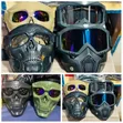 Tactical Motorcycle Masks with Detachable Skull Face Shields - 1