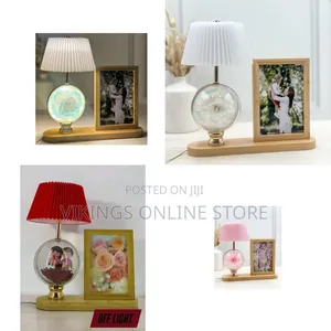 LED Photo Frame with Illuminated Floral Globe