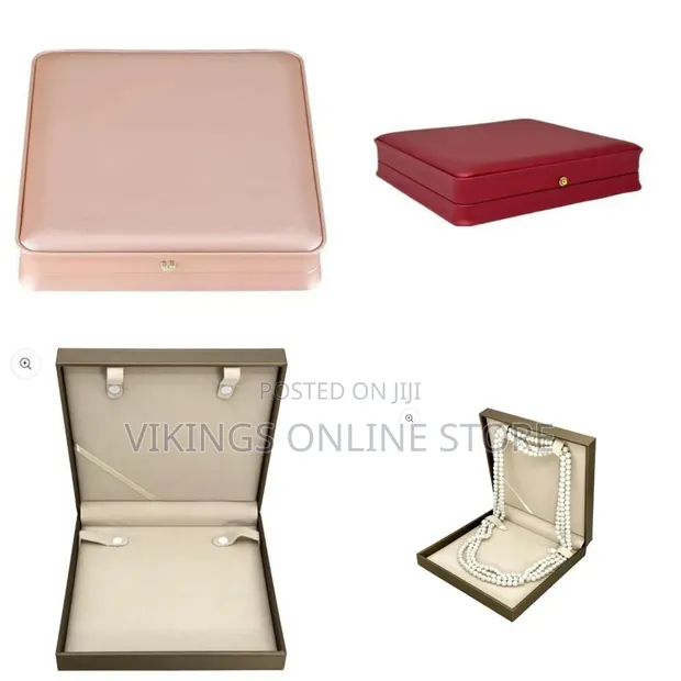 Jewelry Set Box - PU Leather Necklace Boxes for Rings & More - 1