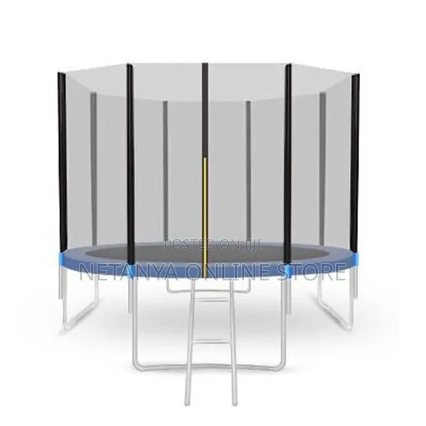 10ft Outdoor Trampoline with Safety Net - 1