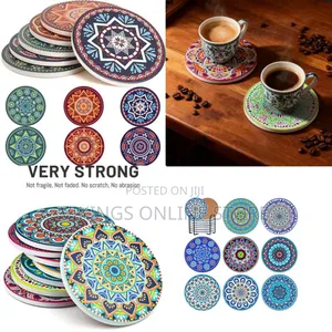 Mandala Ceramic Coasters Set of 6