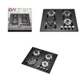 60x60cm Built-in/Stand Support 4-Burner Tempered Glass Gas Cooker - 1