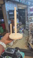 Freestanding Wooden Paper Towel Holder - 1