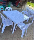 Plastic Bar Table and Chairs Set - Outdoor Use - 1