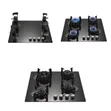 60x60cm Built-in/Stand Support 4-Burner Tempered Glass Gas Stove - 1