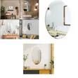 Self-Adhesive Plastic Mirror Tiles (Oval, 20x30cm) - 2