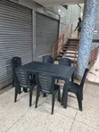 Plastic Dining Table and Chairs Set (Seats 6) - 1