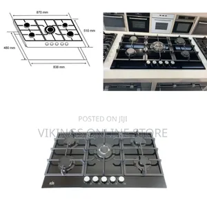 Brand New 5-Burner Ceramic Glass Gas Hob with Wok