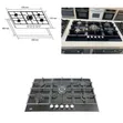 Brand New 5-Burner Ceramic Glass Gas Hob with Wok - 1