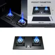 75cm Black Gas Hob with 2 Burners & Wok - 1