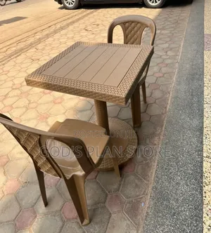 2-Person Plastic Dining Table and Chairs Set