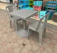 2-Person Plastic Dining Table and Chairs Set - 2