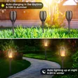 Outdoor Solar Sensor Lights with Flickering Flame Effect - 2