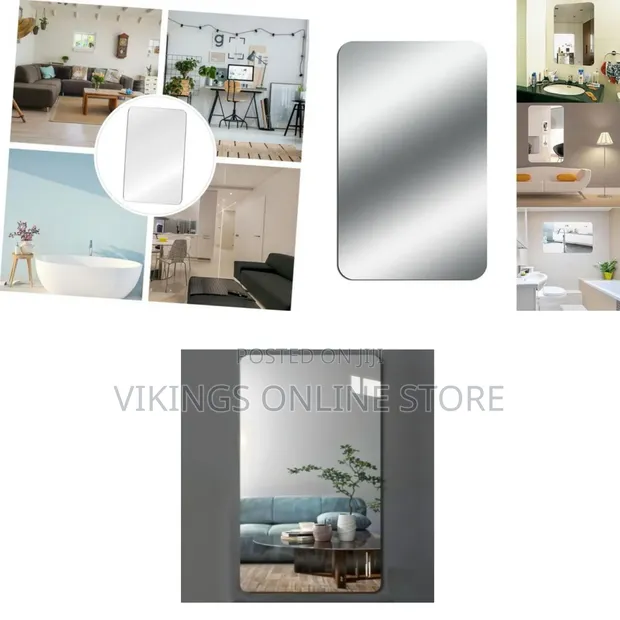 1 Piece Self-Adhesive Mirror Tiles 60x40cm (2mm Thick) Acrylic - 1