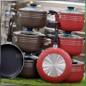 3-Piece Non-Stick Cookware Set with Glass Lids