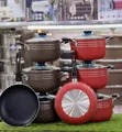 3-Piece Non-Stick Cookware Set with Glass Lids - 2